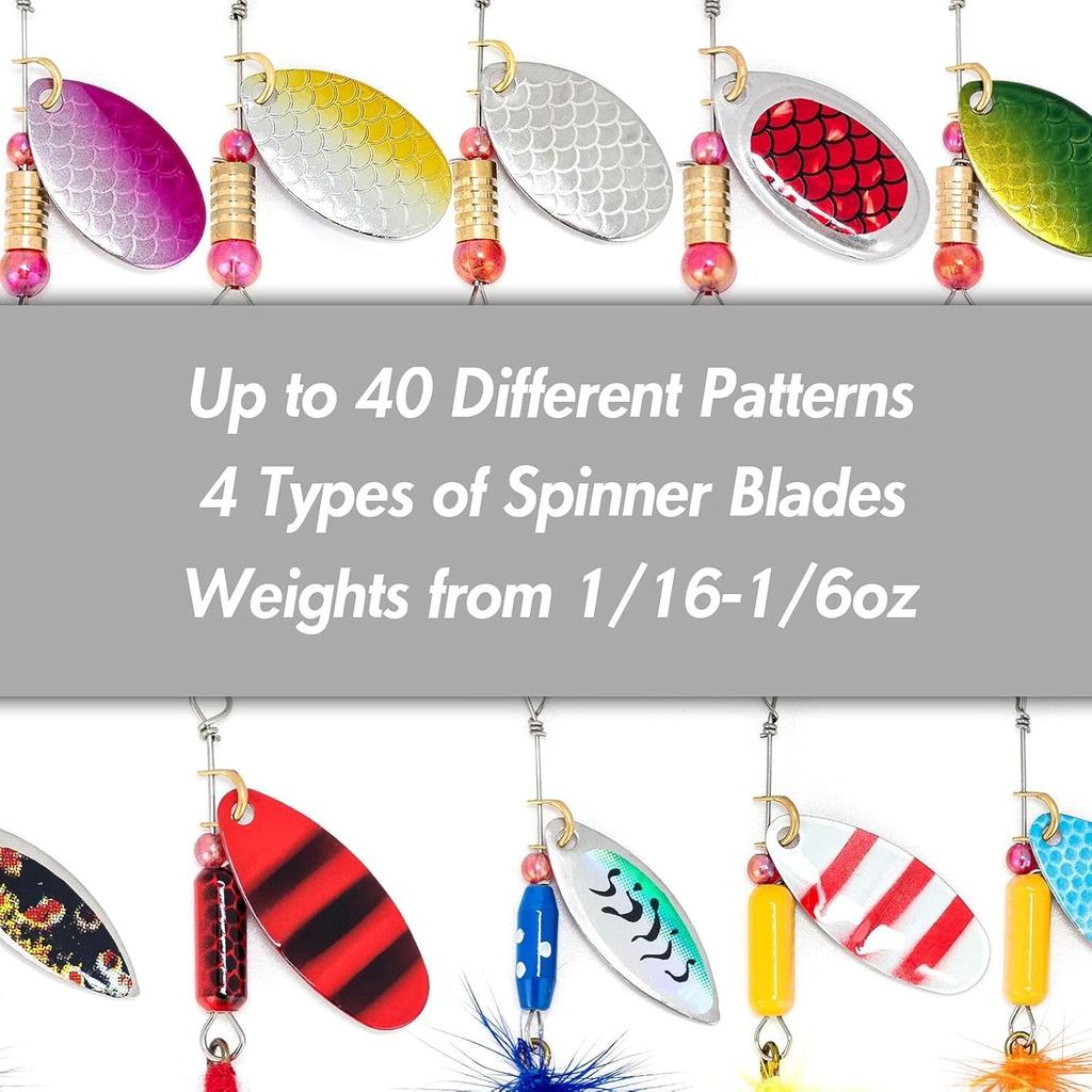 60-Piece Spinnerbait Fishing Lures Kit - Complete Tackle for Enthusiasts - Image 5