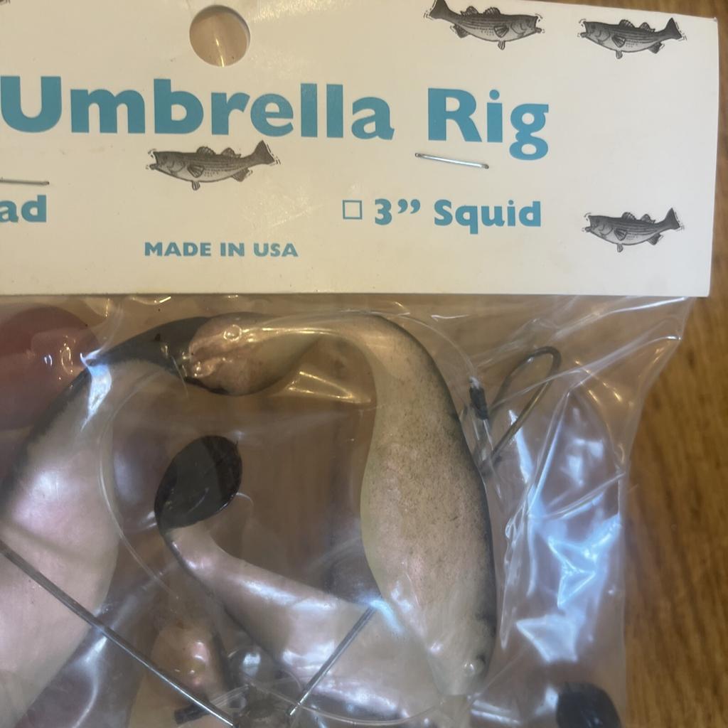 7” Umbrella Rig 4 Arm With 4” Shad (5)  Pearl Black New In Package McKala Fishin - Image 5