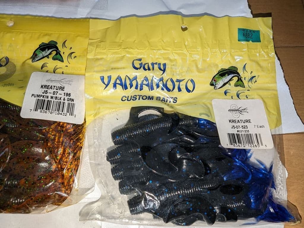 15-bag set of Gary Yamamoto creature baits, craw-type worms, and grub-type - Image 10