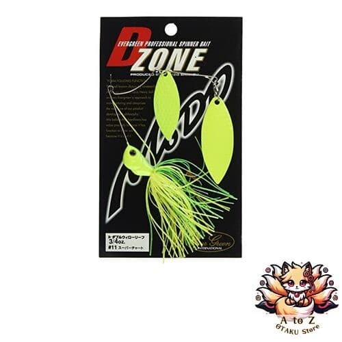 NEW Evergreen Spinnerbait D-Zone 3/4oz Double Willow Leaf #11 Super Chart - Image 1