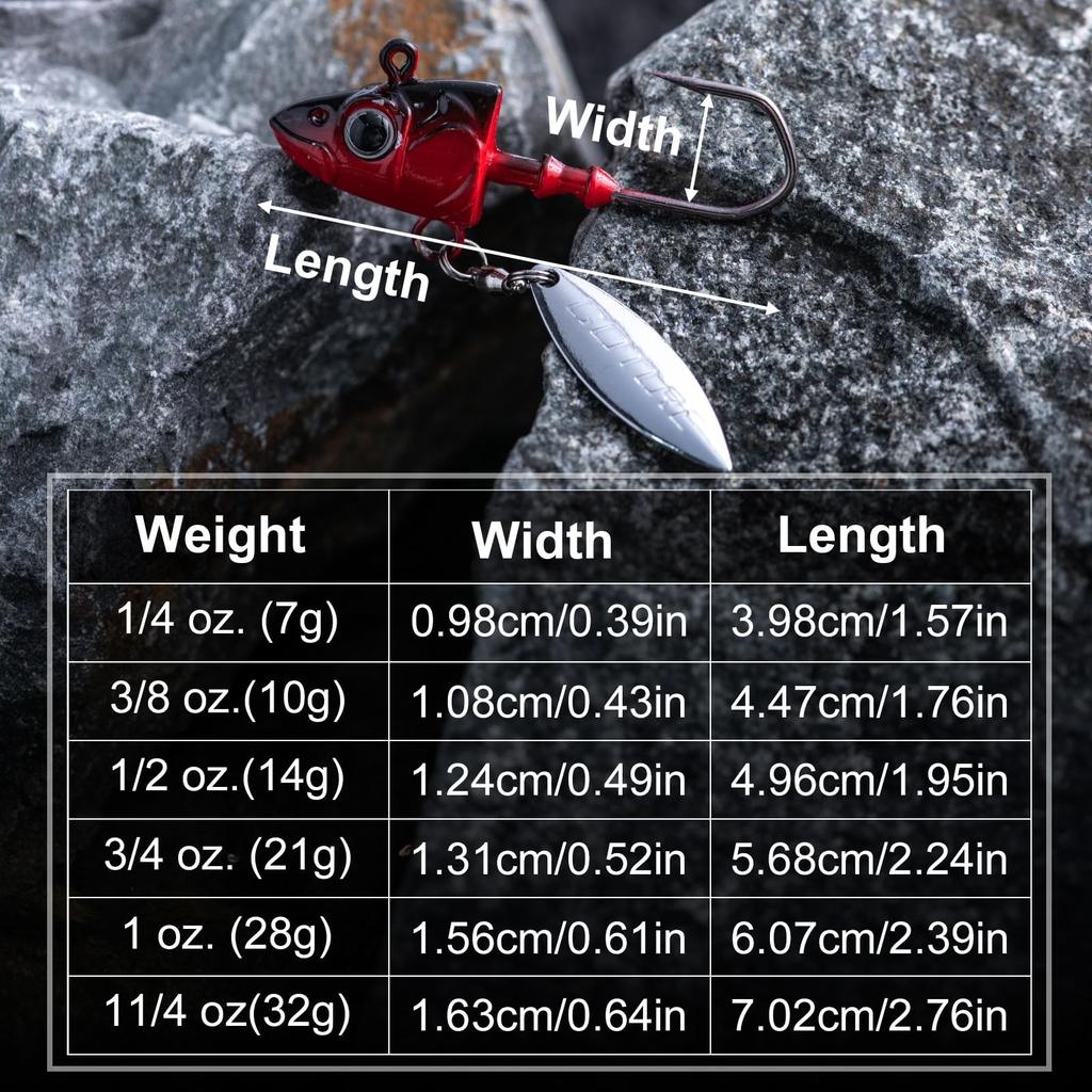 Goture Swimbait Jig Heads, Colored Lead Jig Head Hooks for Freshwater Saltwat... - Image 4