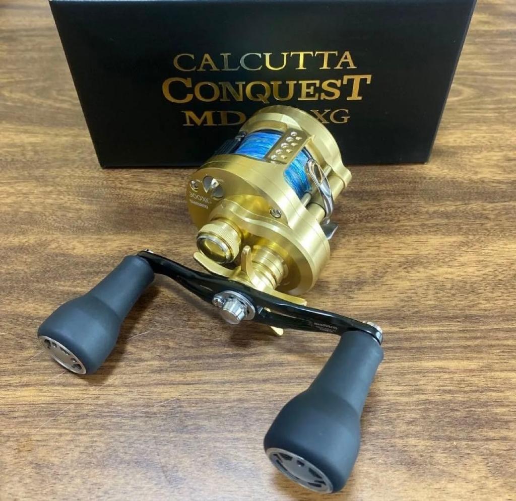 Shimano Calcutta Conquest MD 300g Baitcasting Reel Used with Handle, PE3 200m - Image 1