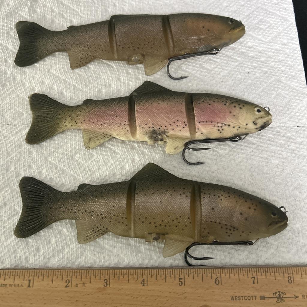 Original Rare Castaic Baits Platinum Series 8” Soft Jointed Trout Swimbait SS - Image 6