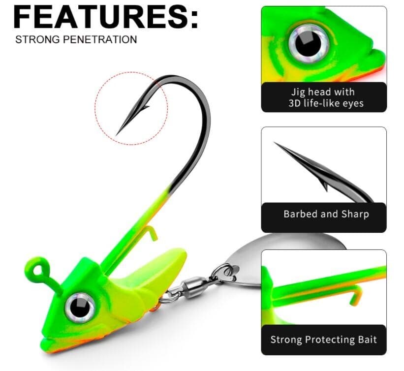 5PCS Fishing Lures Spinnerbait Spoon 10.5g Jigs Crankbait Artificial Hard Bait - Image 4