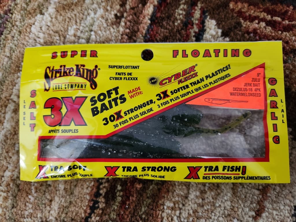 Strike King 3X 5" Zulu Jerk Bait Super Floating Softbait Salt Garlic - Lot of 11 - Image 5