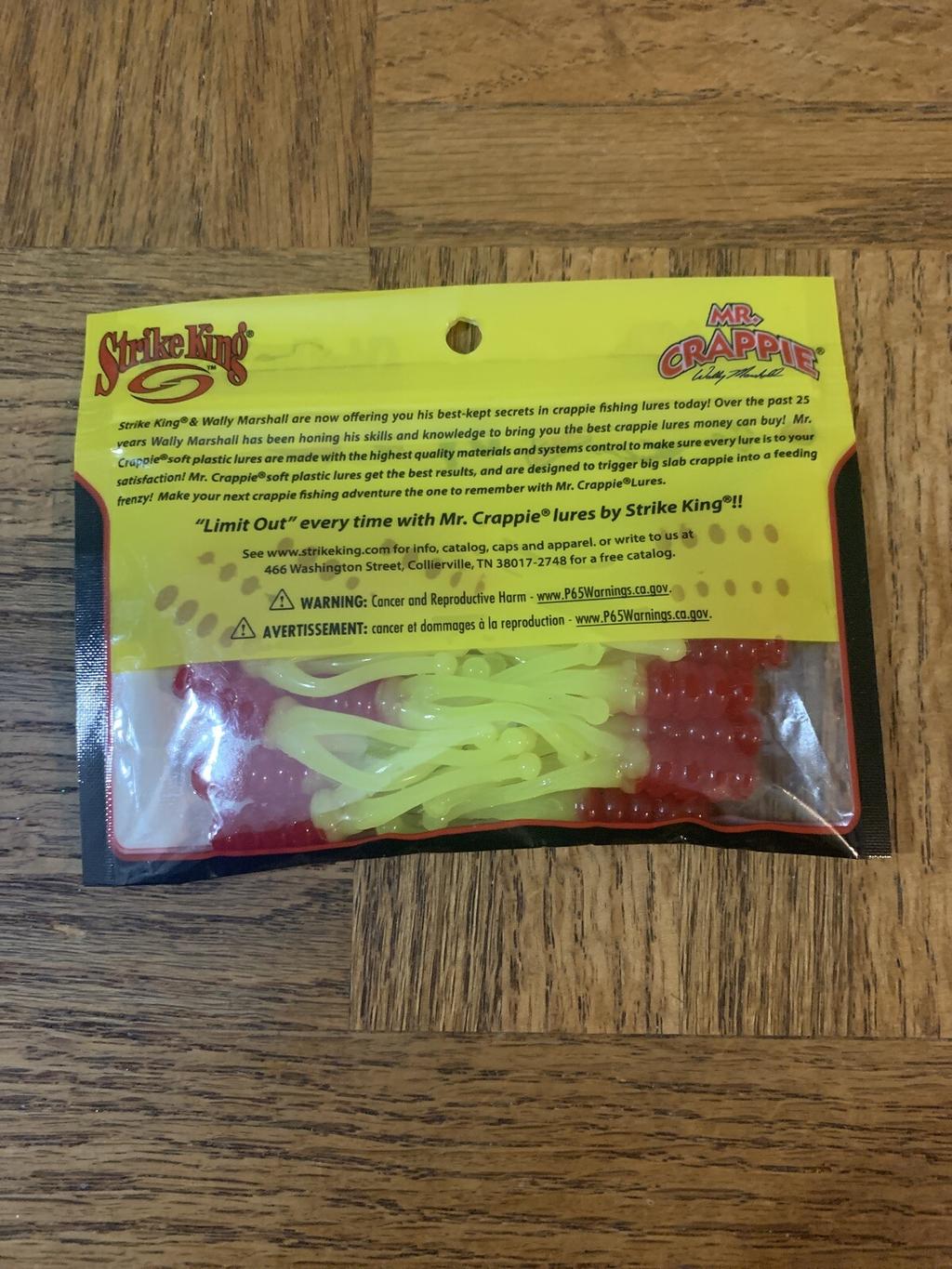Mr. Crappie Strike King 2” Joker Red Chartreuse Sparkle Glow - Image 4
