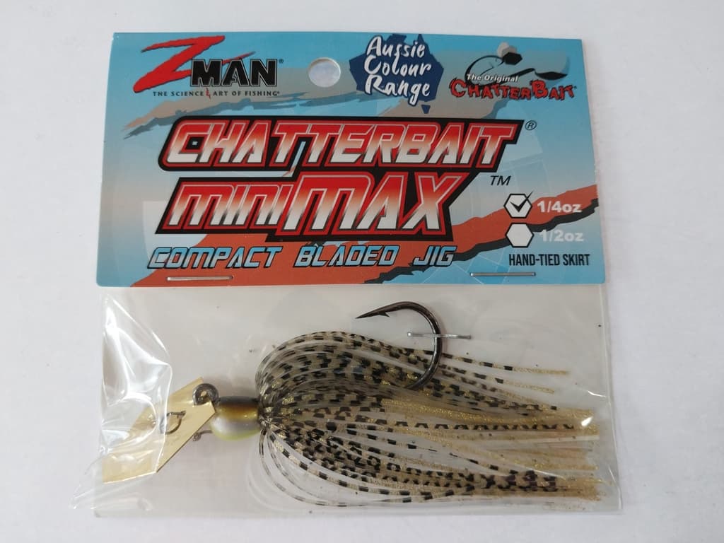 ZMan Chatterbait Mini Max 1/4oz Gold Glimmer Fishing Lure - Image 1