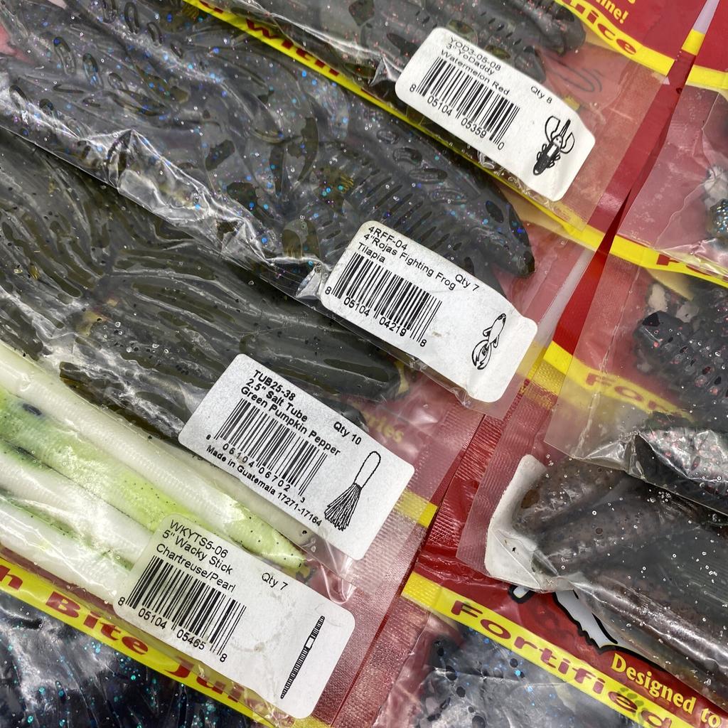 Big Bite Baits Bass Plastics Creature Bait Senko Chunk Worm Grubs (24 Bag Lot!) - Image 4