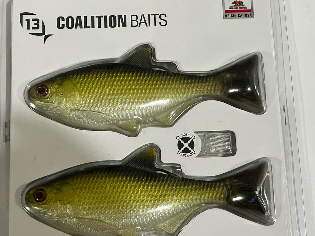 1-2 pk 13 Fishing Coalition Bait Co BAMF Wedge Swimbait Lures GOLDEN RETRIEVER - Image 2
