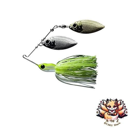 NEW Deps Mini Bros. Double Willow Leaf Spinnerbait 1/2oz White Chartreuse #10 - Image 1