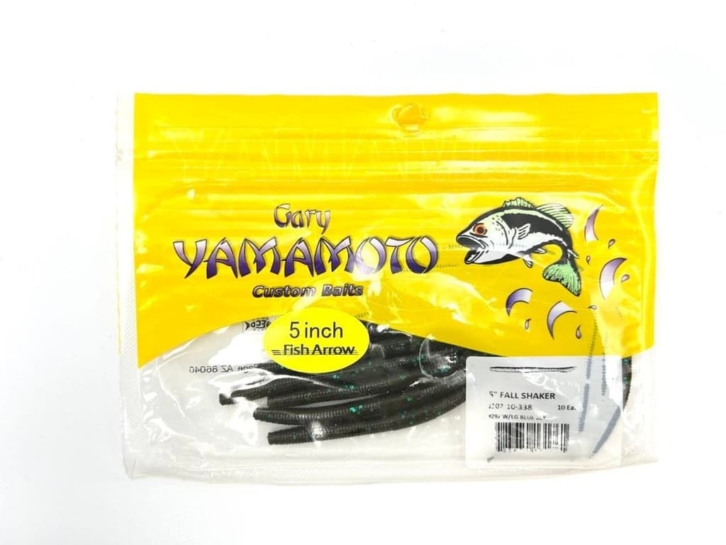 Gary Yamamoto Fall Shaker 5 Inch Soft Plastic Worm Bass Fishing Lure 3 Pack - Image 2