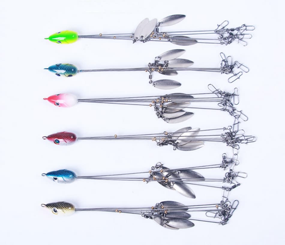 6Pcs Alabama Rig 5 Arms 4 Blades Umbrella Rig Fishing Lures Bait Bass Crappie - Image 15