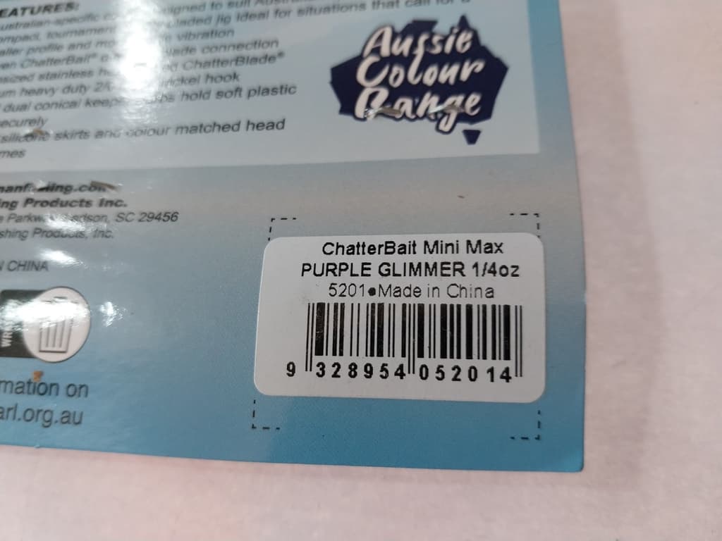 ZMan Chatterbait Mini Max 1/4oz Purple Glimmer Fishing Lure - Image 4