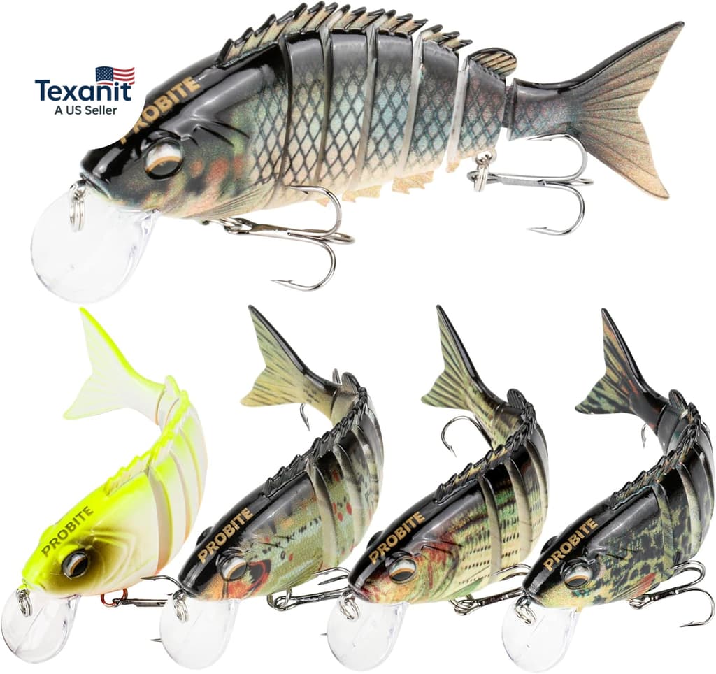 5PCS Lifelike Fishing Lures – Multi-Jointed Swimbait for Bass, Trout, Crappie, W - Image 10