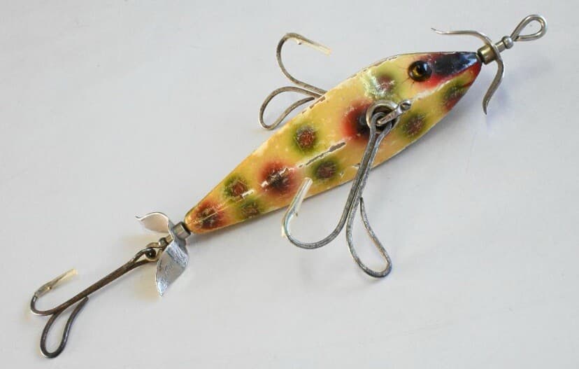 Heddon 1500 DUMMY DOUBLE 1910's Rare Minnow Wood Old Lure Free shipping - Image 2