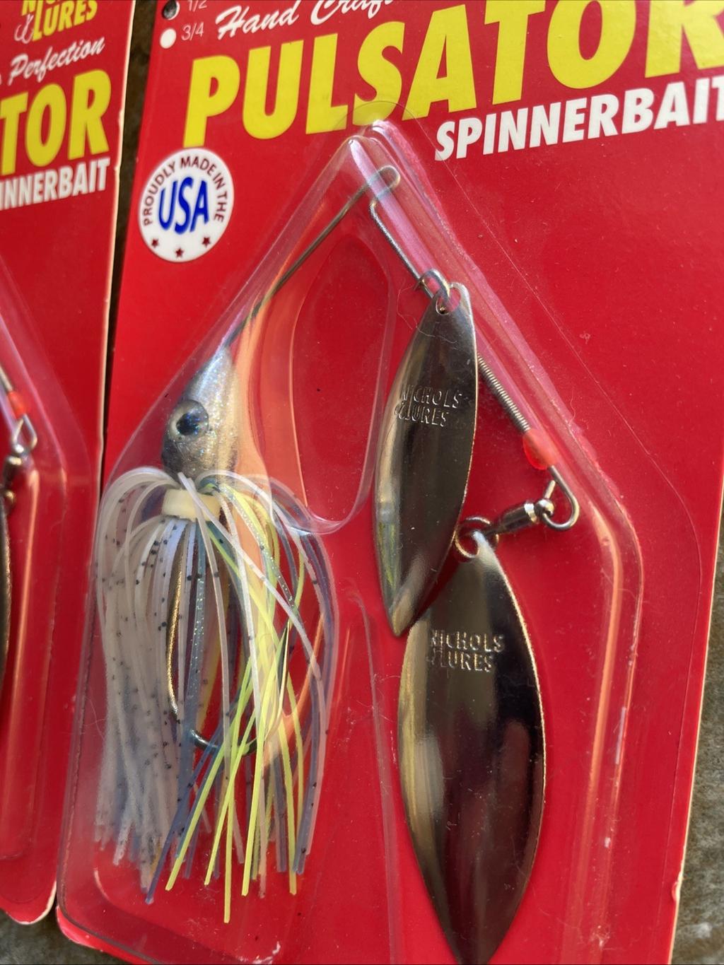 3 Nichols Pulsator Spinnerbait 1/2oz Fishing Lure Willow Citrus Shad S49 - Image 2