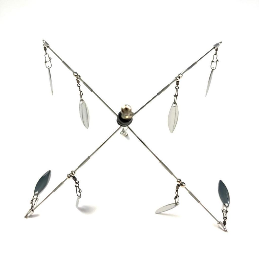 Alabama Rig Ghost Wire Similar Bait with Blade Silver Willow 8pcs Used - Image 2