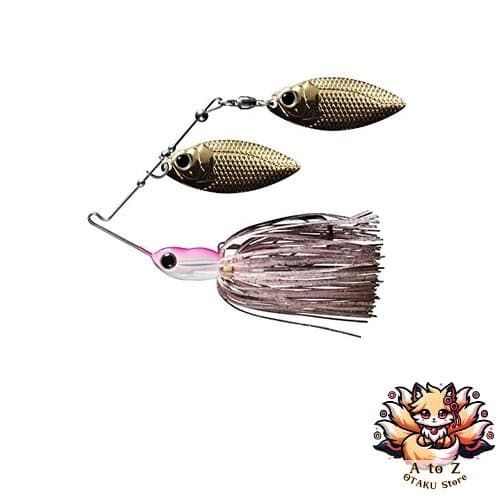 NEW Deps Mini Bros. Double Willow Leaf Spinnerbait 3/8oz Pink Pearl #06 - Image 1
