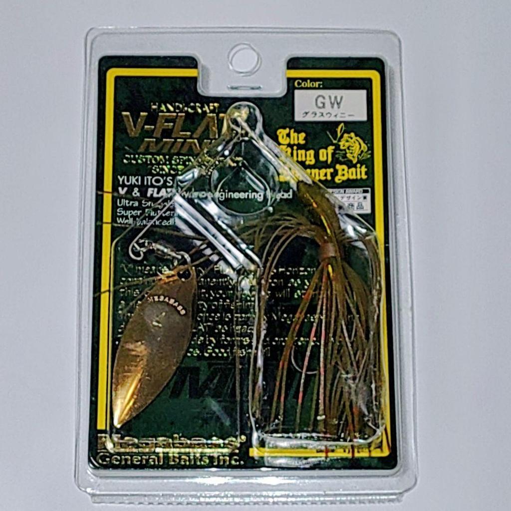 Megabass V-FLAT Mini Spinnerbait GW Glass Wenny & V-4 Buzzbait 5/16oz MIB - Image 3