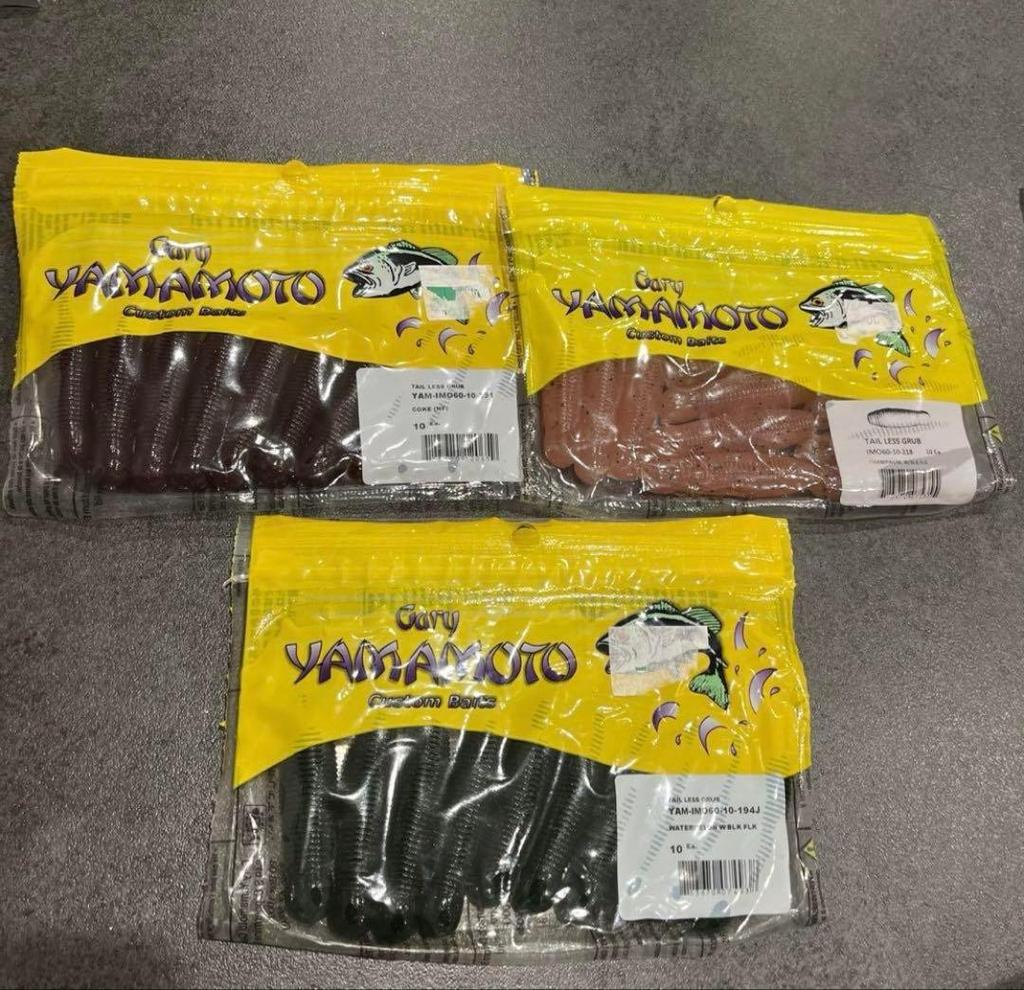 Three new Gary Yamamoto Tailess Club 60 lures, set of 3 colors - Image 1