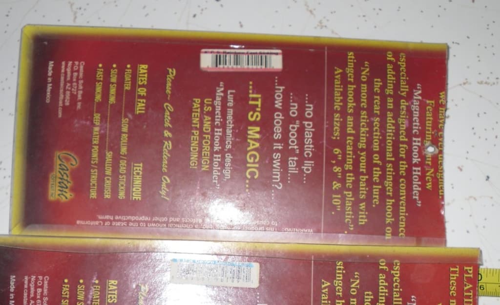 2 Ea Original Rare Castaic Baits Platinum Series 8” Soft Jointed Trout Swimbait - Image 6