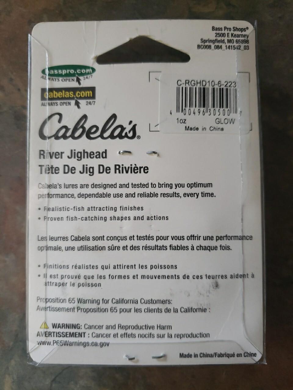 Cabela's 6 Pack River Jighead Red EYE Swimbait Umbrella Alabama Rig Glow 1 Oz ea - Image 2