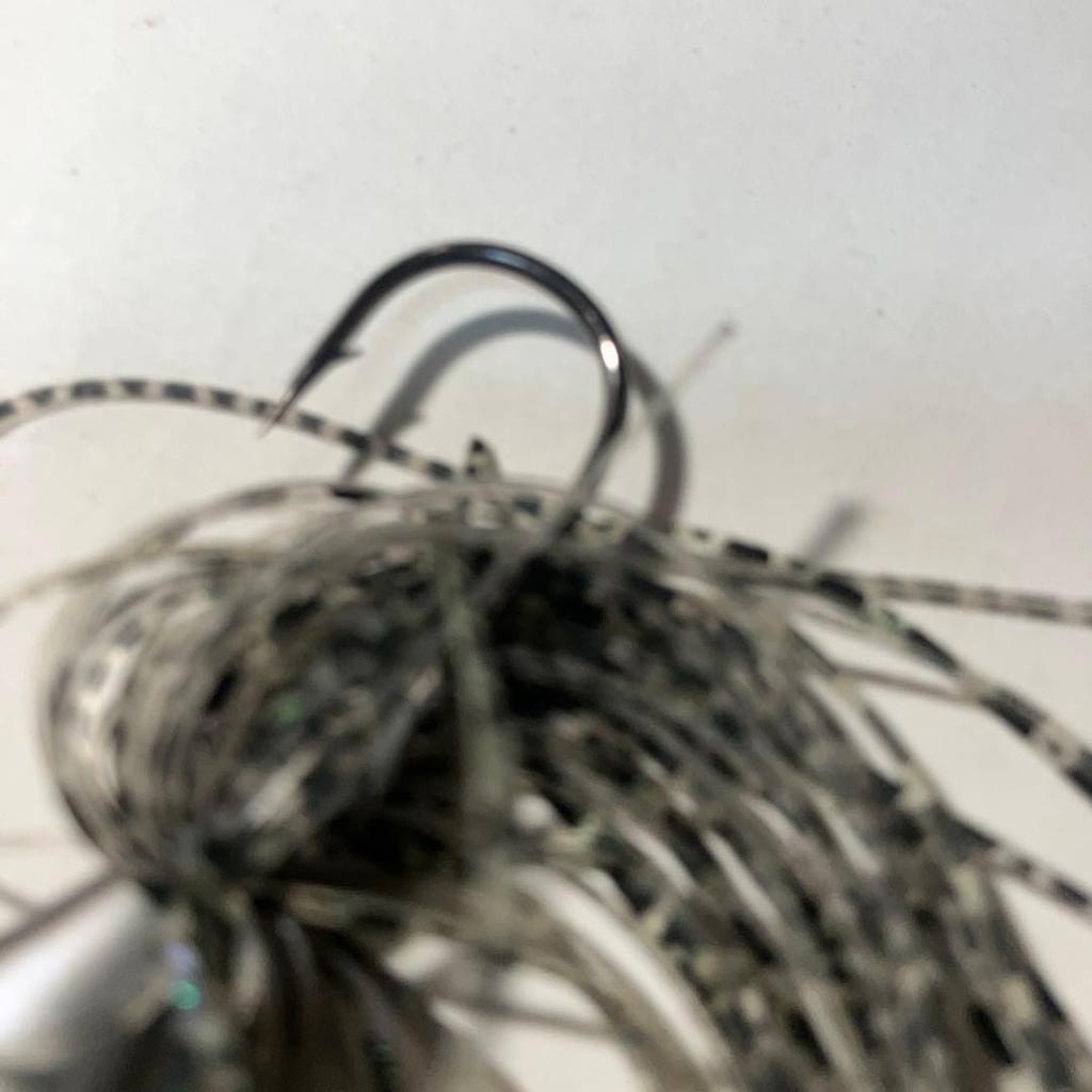 Evergreen D Zone Spinnerbait Double Blade Silver Black Metal Used - Image 6