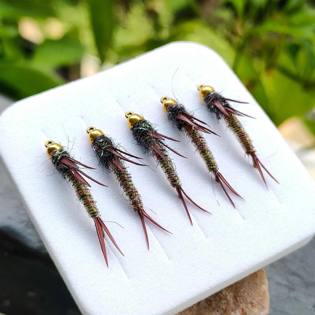 5 Pieces Fly Fishing Lure Artificial Hard Jig Fishing Accessories Realistic - Image 3