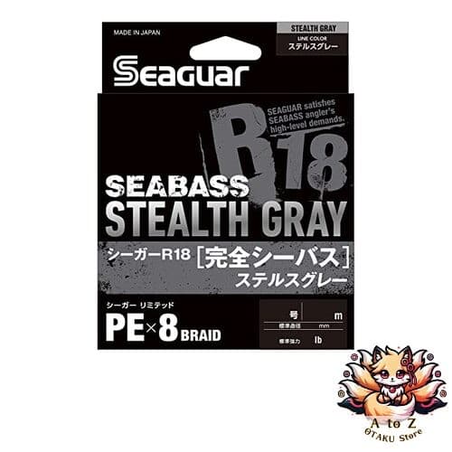 NEW Seaguar R18 PE Line Perfect for Sea Bass Fishing 150m 0.8 lb Stealth Gray - Image 1