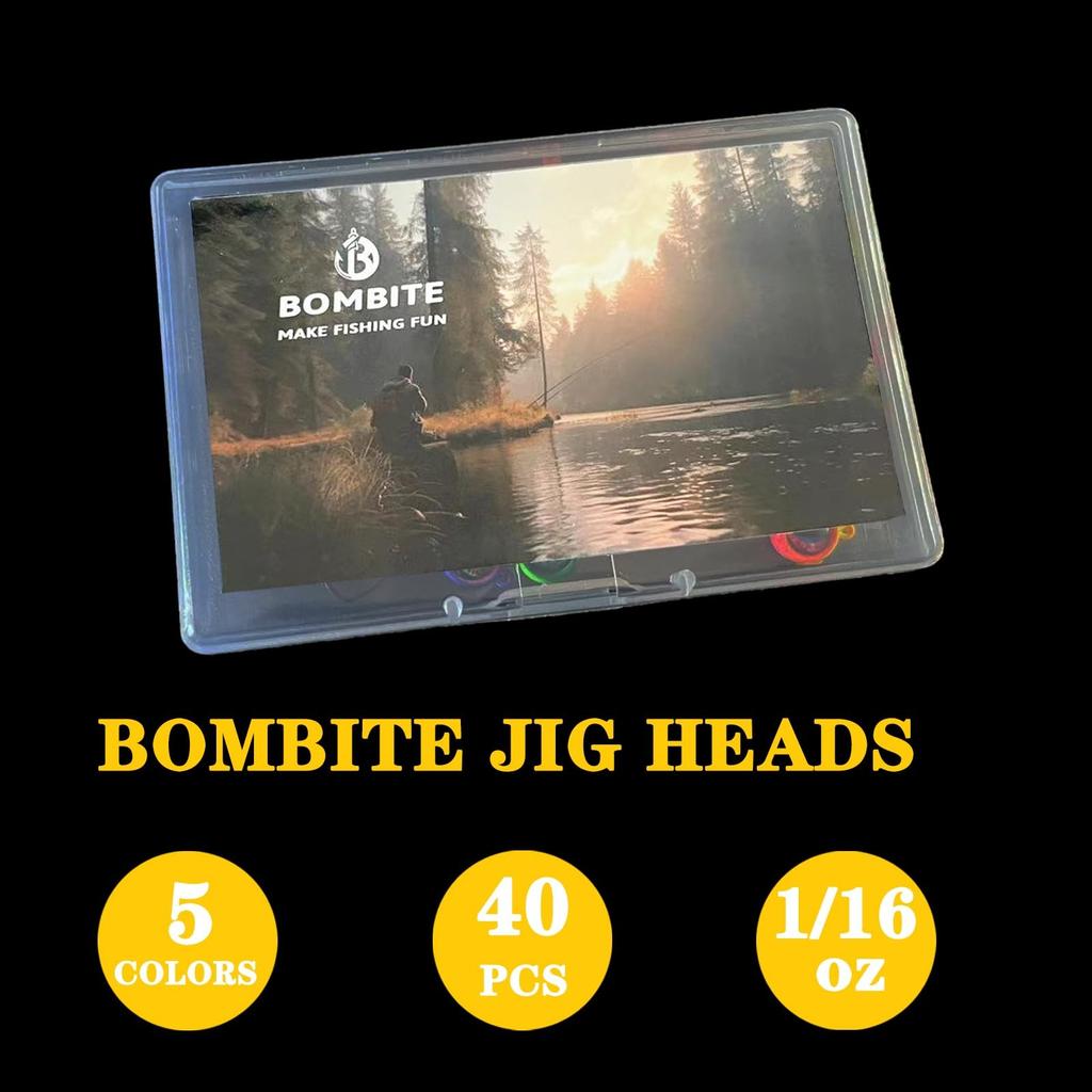 40pcs Crappie Jig Heads 1/32oz Swimbait Fishing Hooks for Bass - Image 3