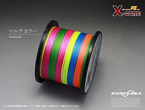 NEW KUROSAWA PE Fishing Line X-CORE multicolor 500m 8 strands No.22 209lb/94.8kg - Image 3