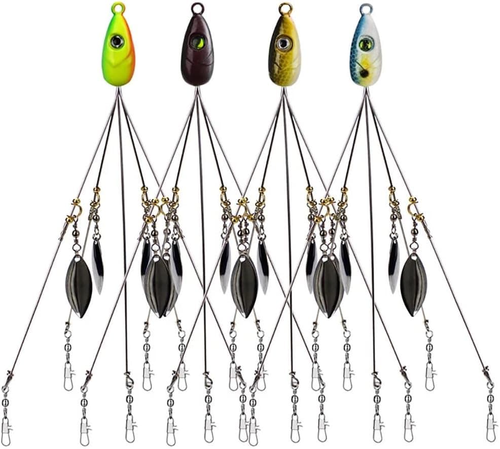 4Pack Premium18G 5 Arm Alabama Rig Head Umbrella Fishing Group Lures Bass Swimmi - Image 2