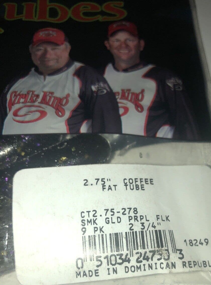 Strike King CT2.75-278 Soft Plastic 2.75 Inch FAT Coffee TUBE-1ea 9pk-NEW-SHIP24 - Image 9