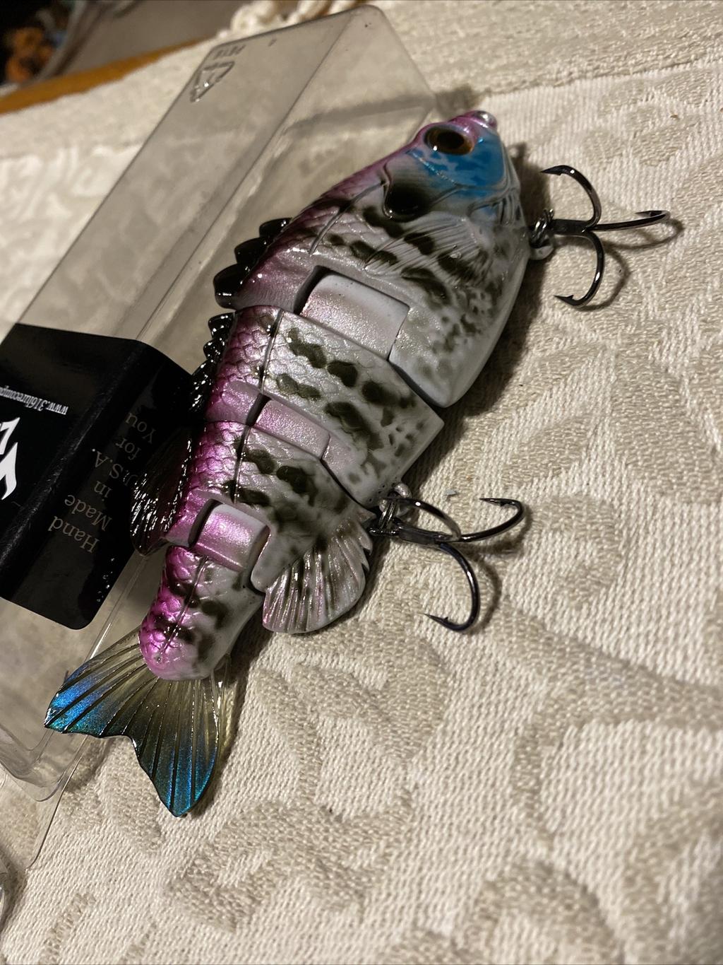 3:16 Lure Co. Swimbait 5 FS Gill Lot Of 2-(1) SS/(1)F BaitWorks Custom Color - Image 7