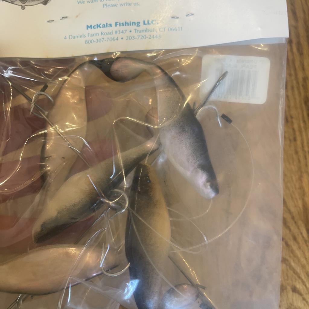 7” Umbrella Rig 4 Arm With 4” Shad (5)  Pearl Black New In Package McKala Fishin - Image 15