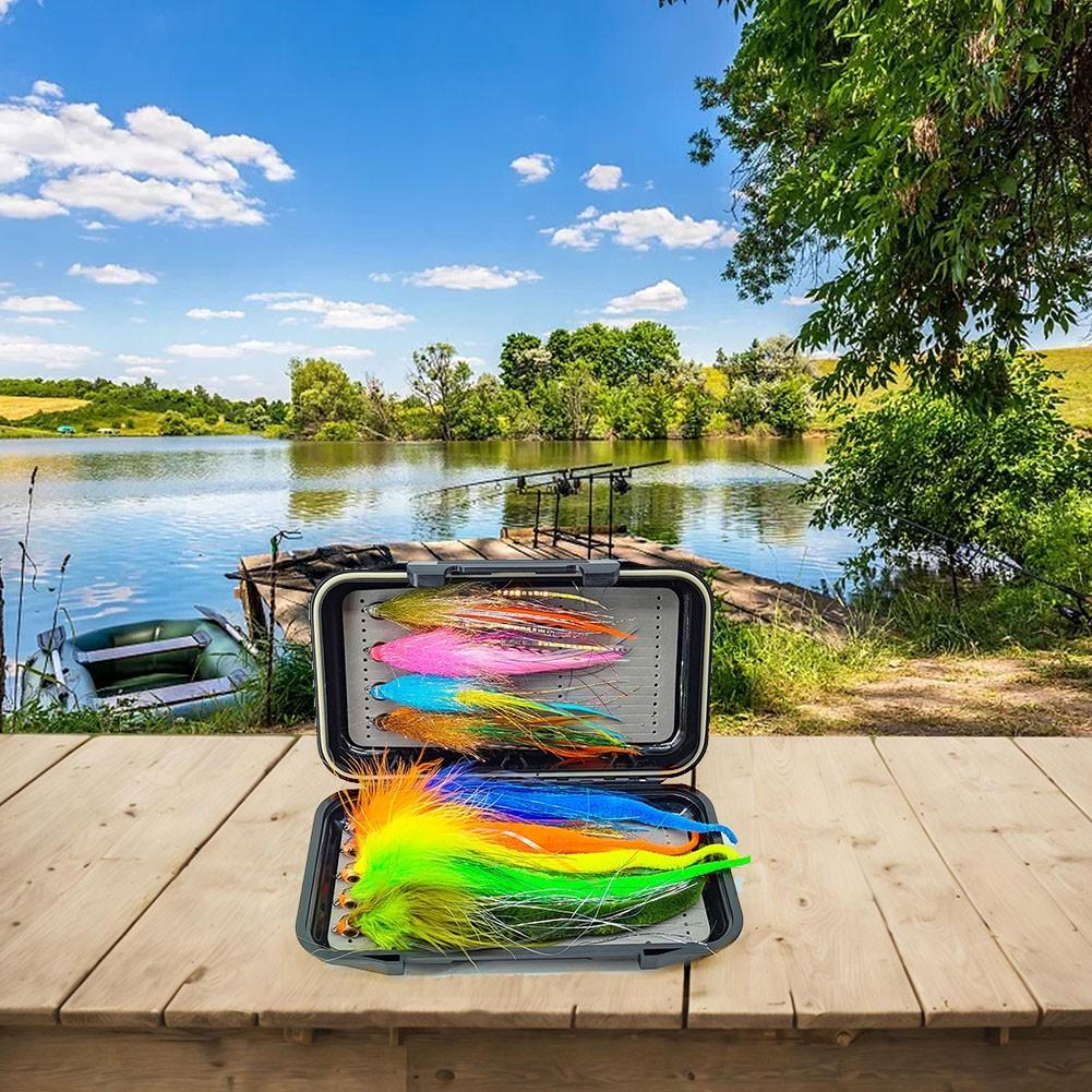 Fishing Accessories 9 Pcs Lure Set with Feather Hooks and Carrying Box - Image 7