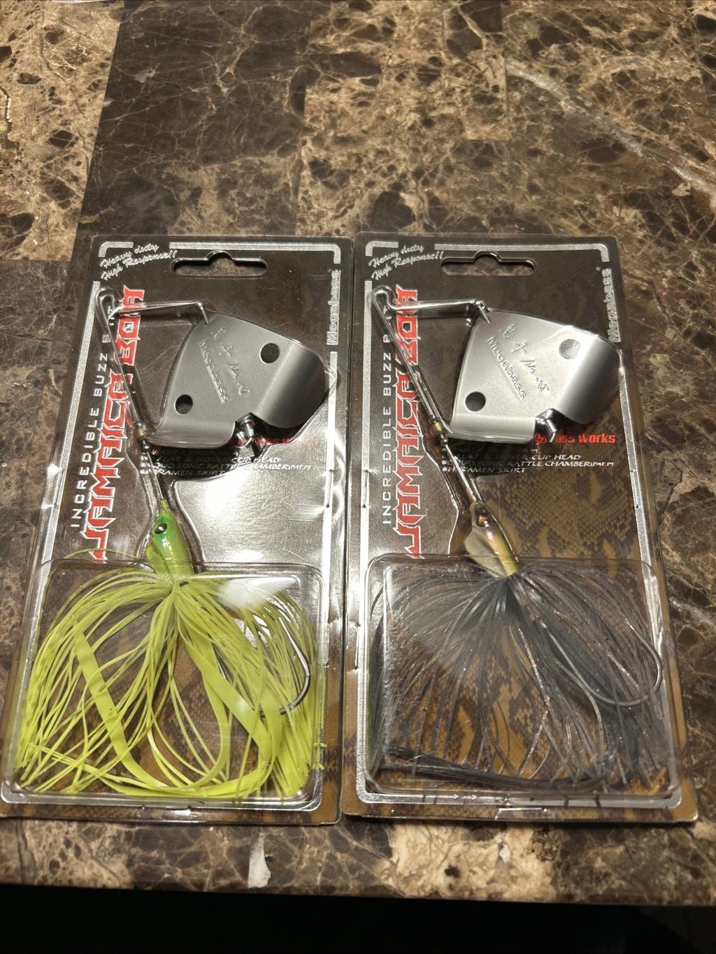 2 Megabass Jamaica Boa 1/2 oz. Buzzbait Ghost Smoke Full Chart Chartreuse (SP-C) - Image 1