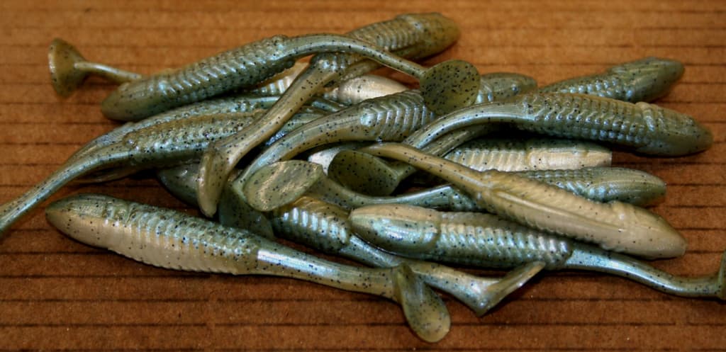 5" Swim Minnow Grey Ghost Paddle Tail Swimbait Trailer for A Rig 50 pack bag - Image 2