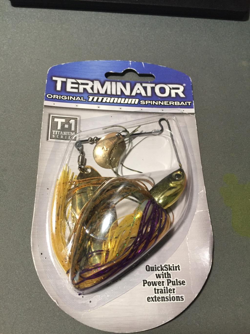 DISCONTINUED TERMINATOR T-1 TITANIUM 3/4OZ. SPINNERBAIT SUNFISH NIP - Image 1