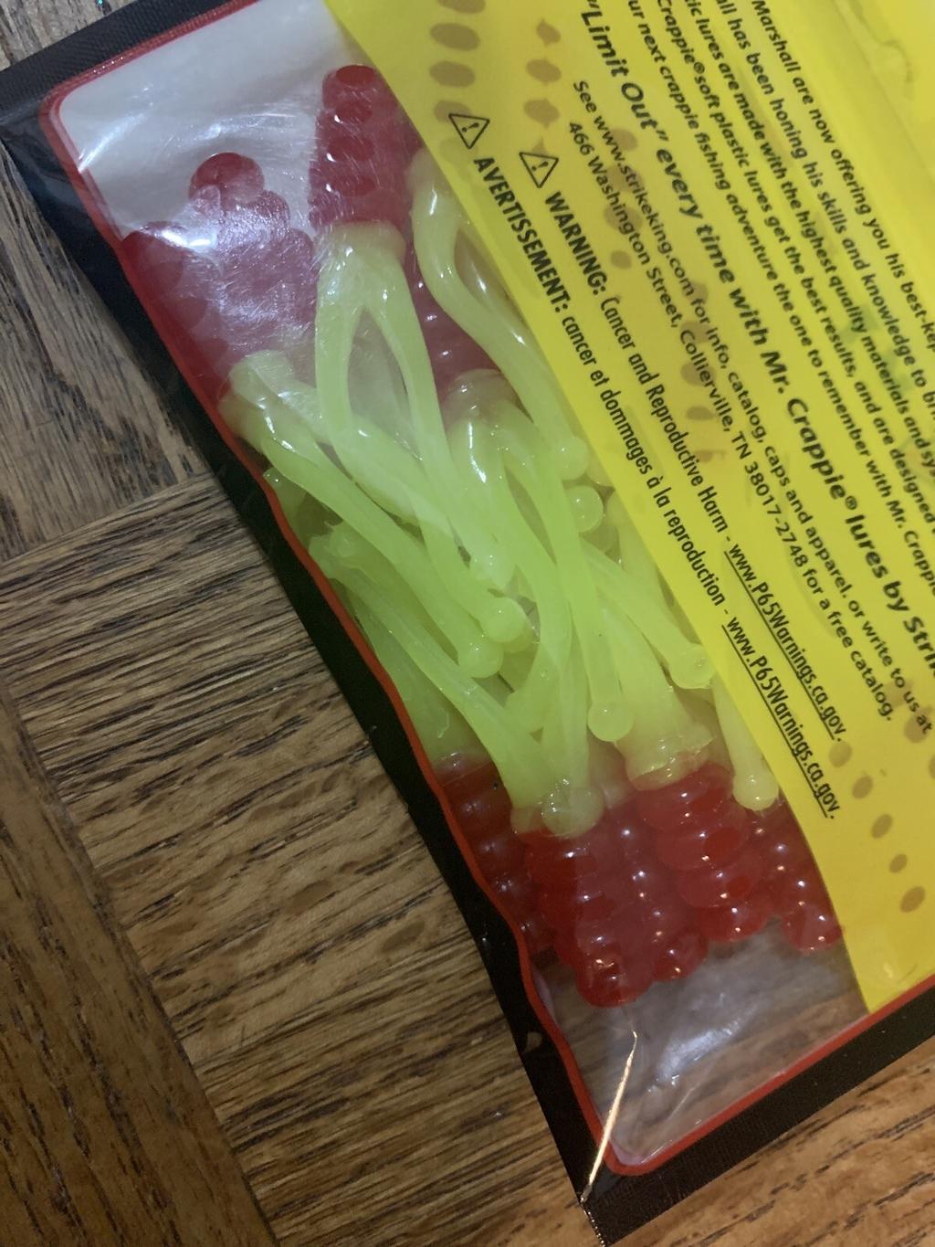 Mr. Crappie Strike King 2” Joker Red Chartreuse Sparkle Glow - Image 6