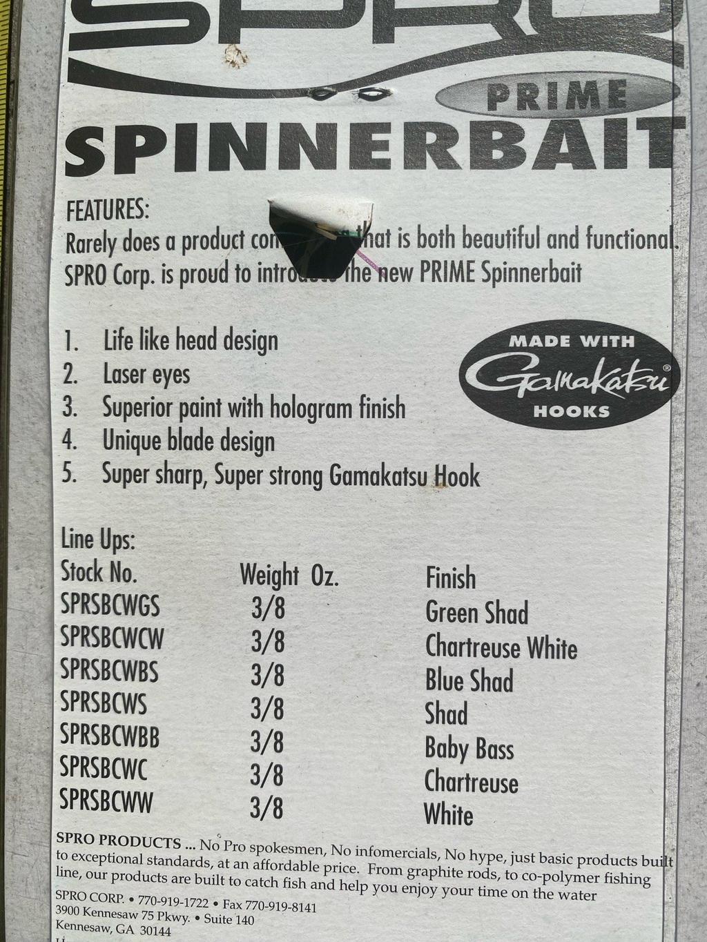 TUFF FIND VINTAGE SPRO 4 BLADE SPINNERBAIT FISHING LURES Discontinued NOS 3/8 OZ - Image 8