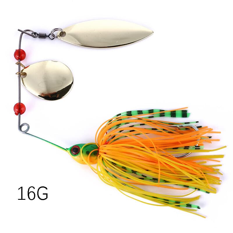 5PCS Chatterbait Blade Spinner Bait with Rubber Skirt Buzzbait Fishing Lures - Image 10