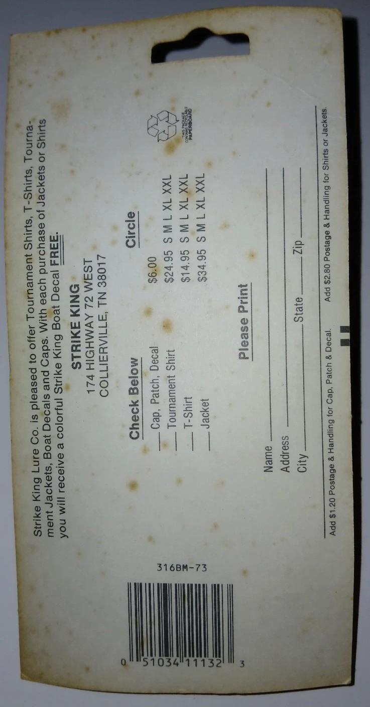 Vintage Strike King Jr. Buzz-King Buzzbait 3/16oz Chrt/Org Skirt/Silver Blade - Image 2