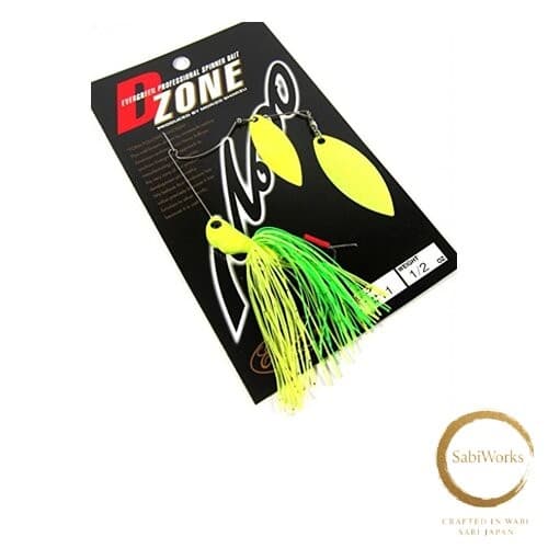 New Evergreen Spinnerbait D-Zone Double Willow Leaf 1/2oz Super Chart #11 - Image 1