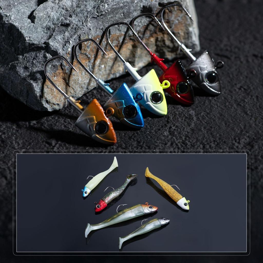 Swimbait Jig Heads, Colored Lead Jig Head Hooks for Freshwater Saltwater, Pai... - Image 5