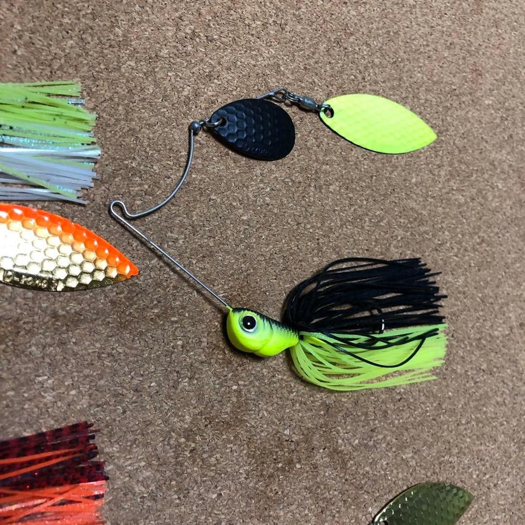 Evergreen D-Zone Spinnerbait Set 1/2oz 3/8oz White Chart Pre-spawn Dynamo Gold - Image 5