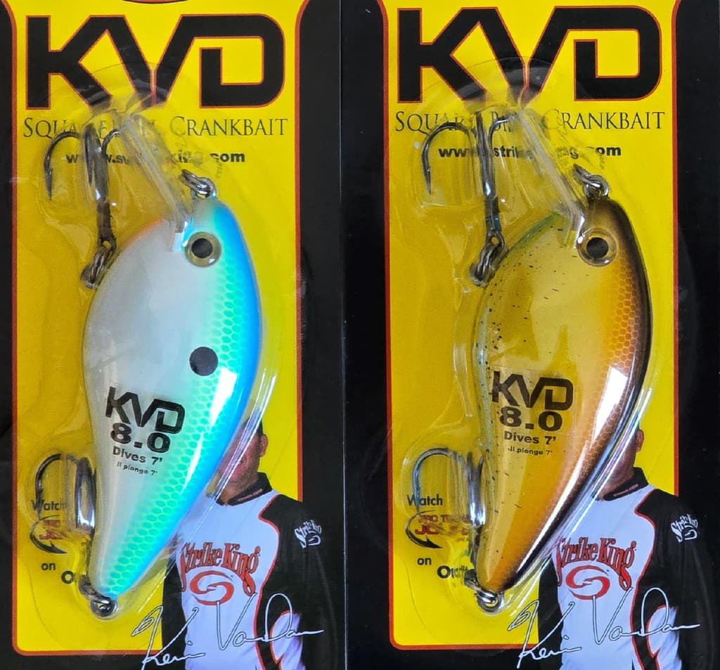 3-Strike King KVD 8.0 Magnum Squarebill Crankbaits 4-1/2" 1-1/8 oz Depth 3-7 ft - Image 3
