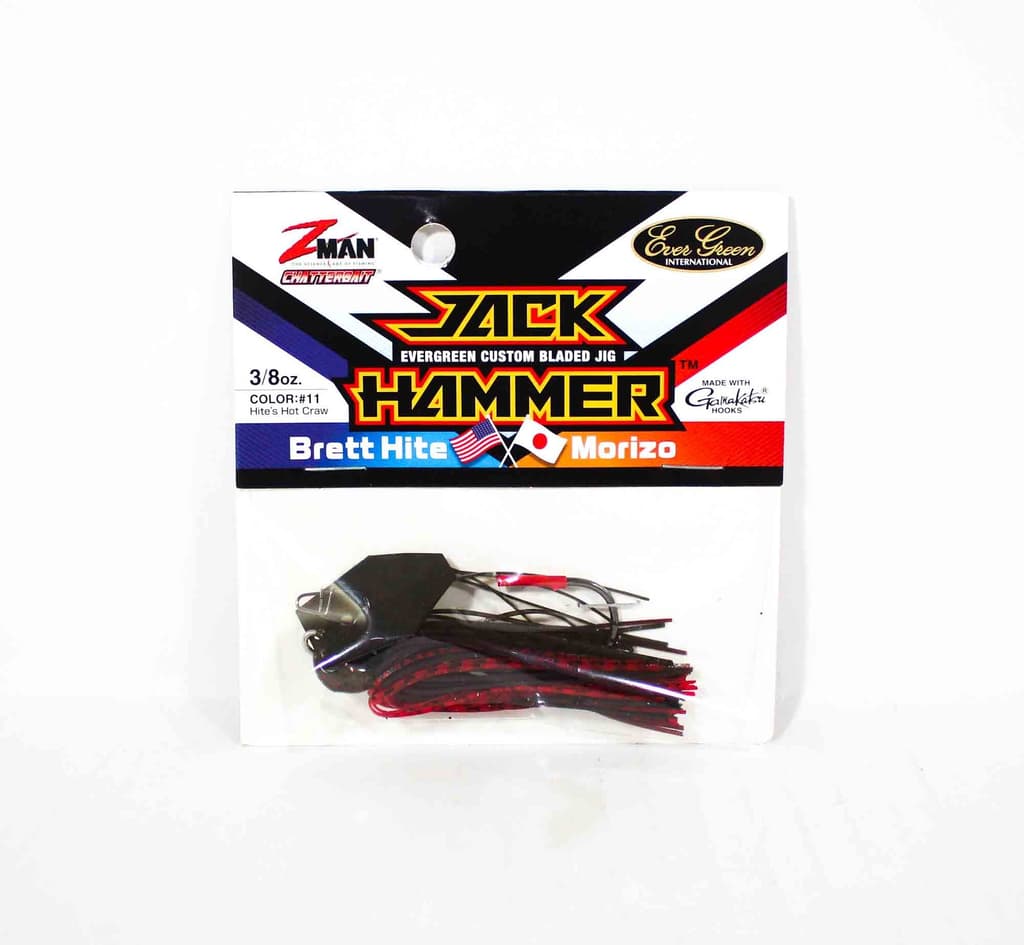 Zman Chatterbait Jackhammer Sinking Lure 3/8 Oz Hite's Hot Craw (4346) - Image 1