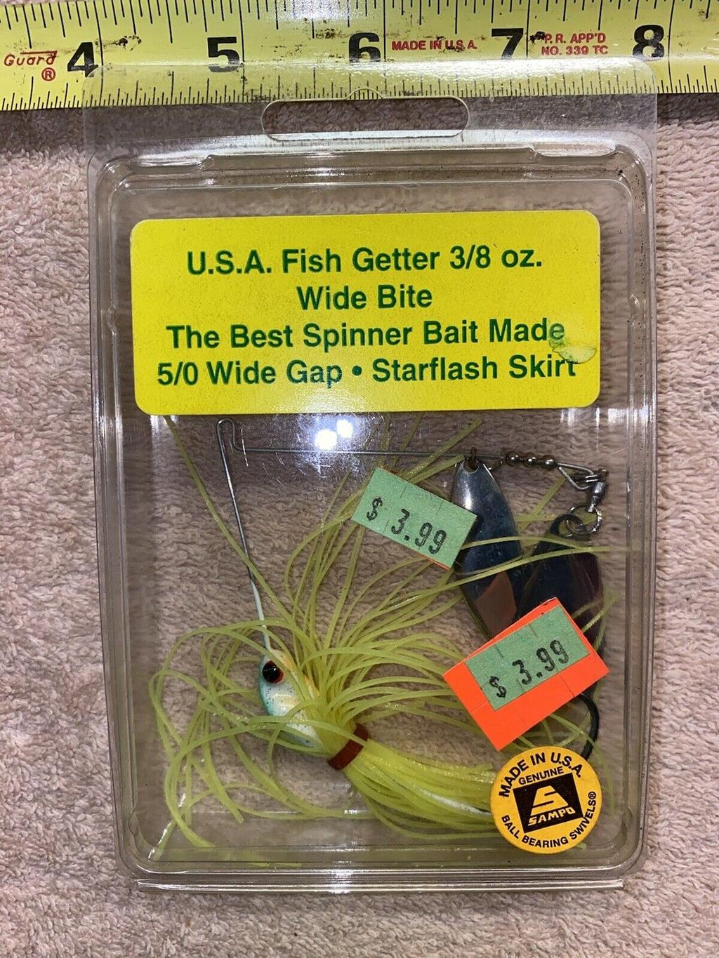 TUFF FIND VINTAGE FISH GETTER SPINNERBAIT Discontinued UNKNOWN FUN3/8 OZ”5/0”BIG - Image 1