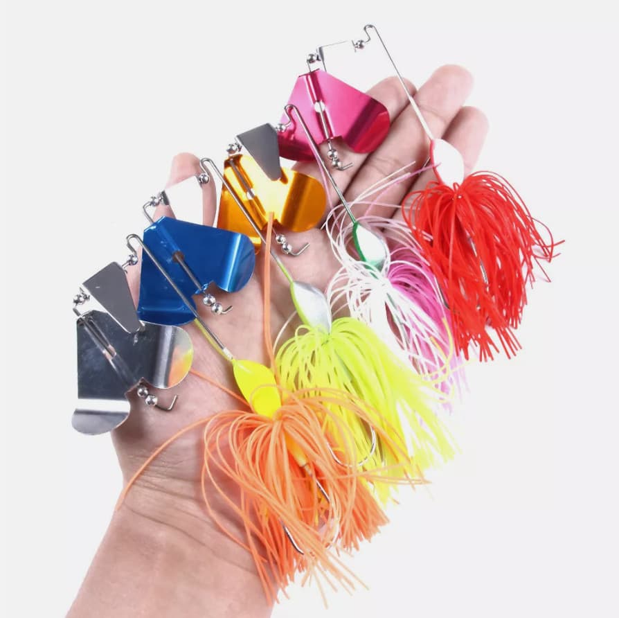 4pcs 11.5cm/22g Spinnerbait Blade Bait Rubber Skirt Buzzbait Fishing Lure Tackle - Image 12